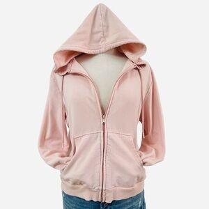EDDIE BAUER - BLUSH Pink Zip-Up HOODIE